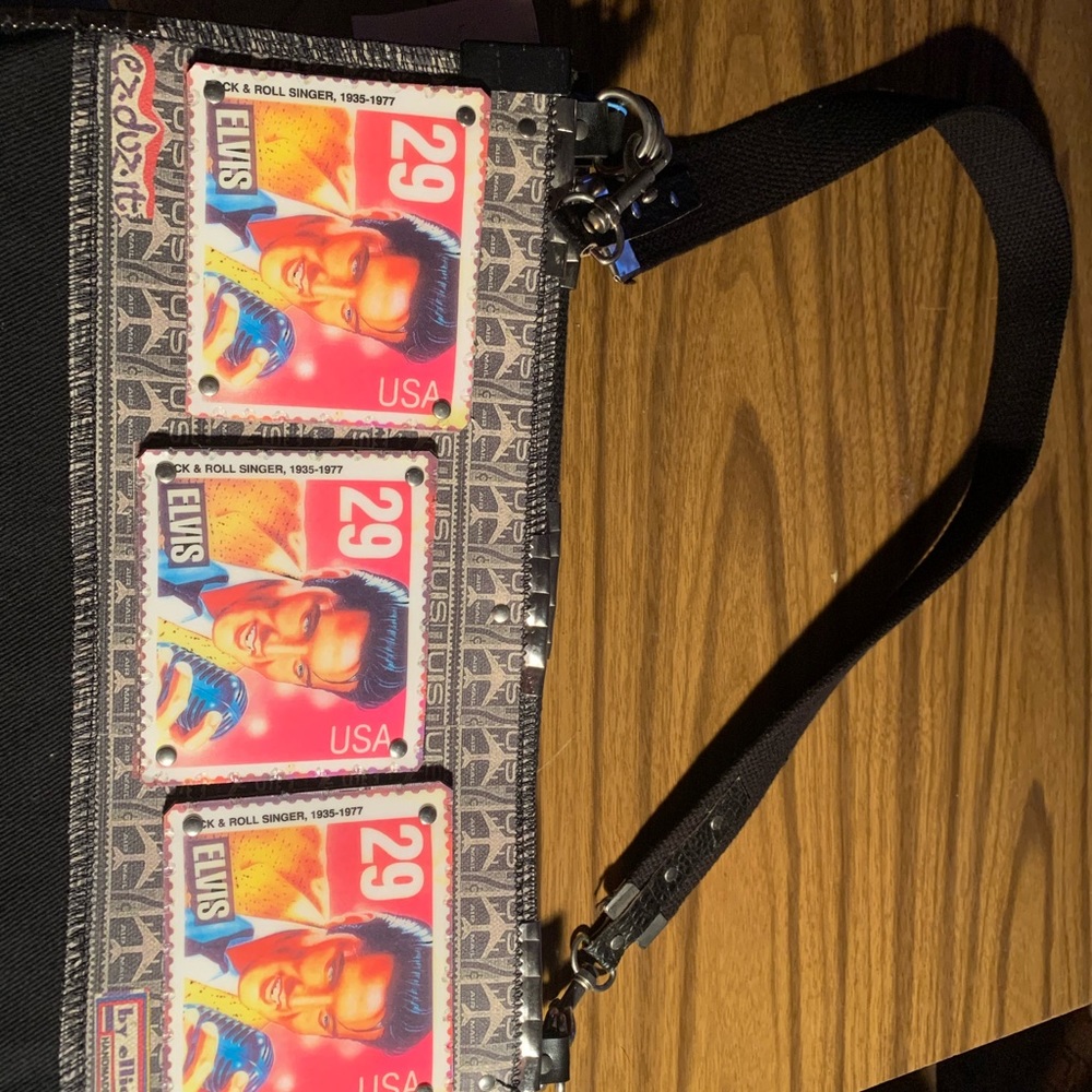 Purse with Elvis stamps